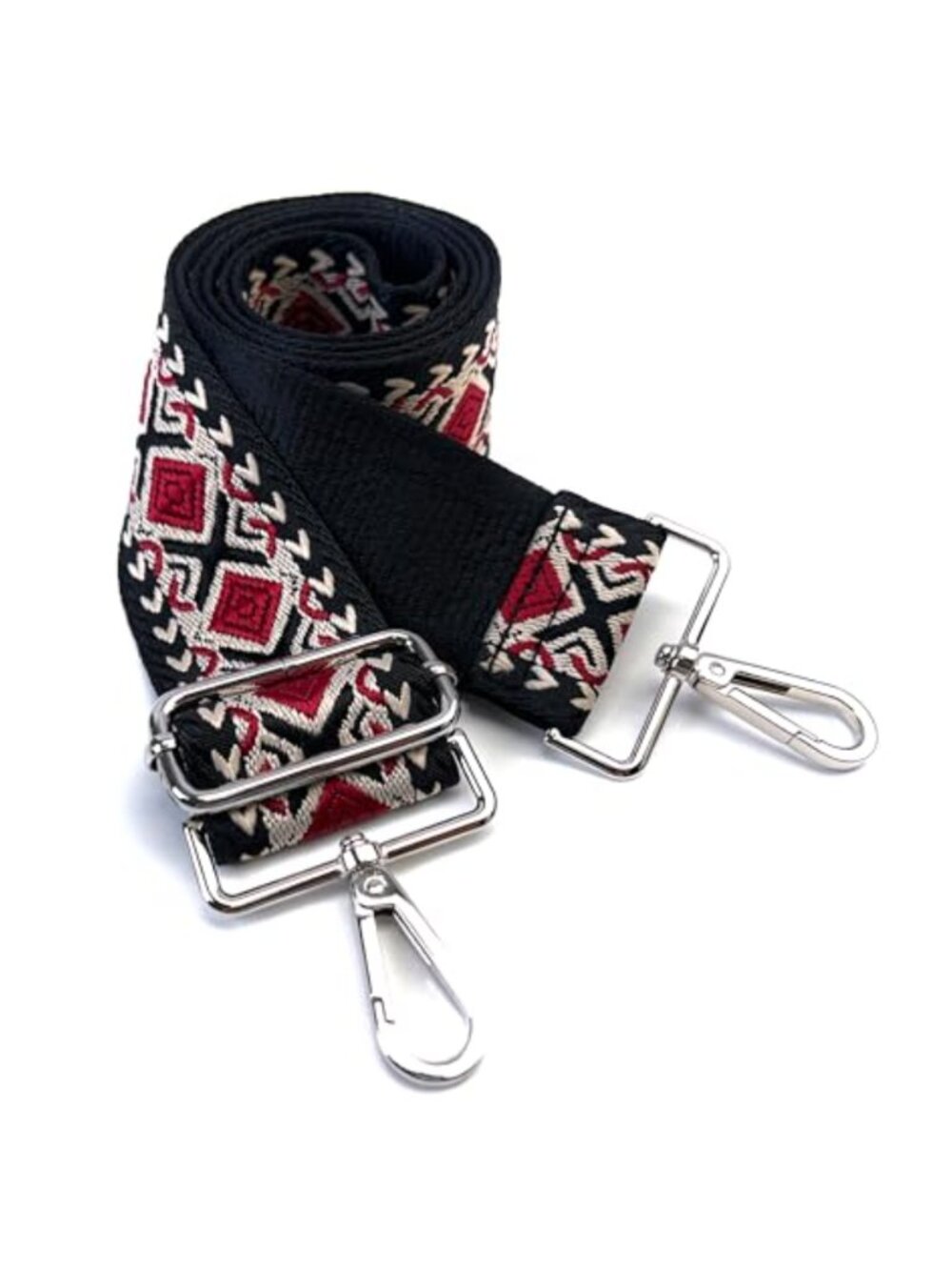 Extra Wide 2 Inch Webbing Purse Strap Replacement with Swivel Clips
